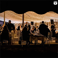 Waupoos wedding tent night